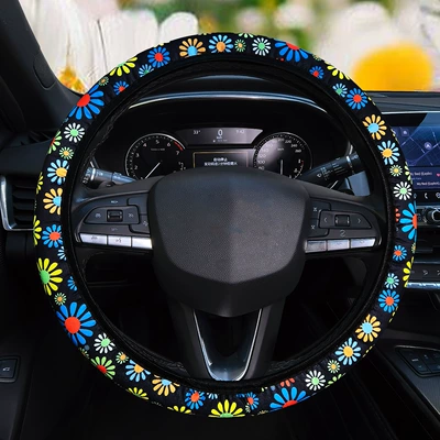 Steering wheel cover Wheel Cover Without - colorful-daisy-grips-38cm
