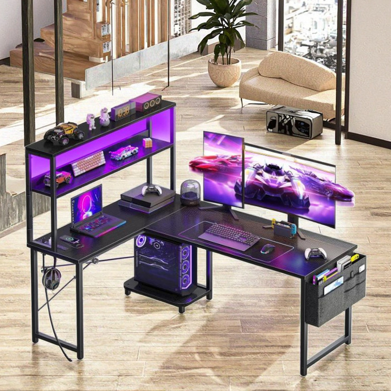 Computer Desk Simple Bedroom Writing Desk Multifunctional Bedroom Computer Desk with Storage Rack