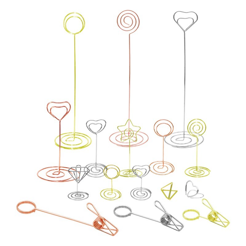 Трансграничный павлин круглый любовный зажим для заметок на столе зажим для карт украшение отеля простой металлический держатель визитной карточки спот оптом