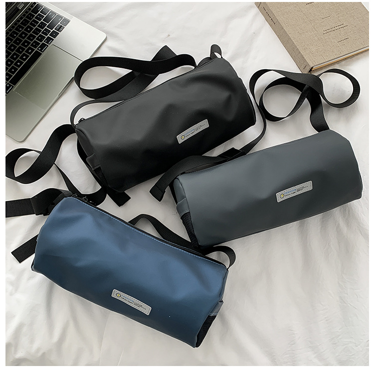 Cylindrical bag, women's bag, new trendy, lightweight, sports and leisure crossbody bag, large capacity shoulder bag_voghion.com