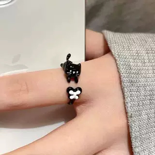 검은 고양이 반지 [1개]