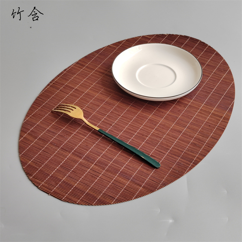 타원형 단열 매트, 대나무 플레이스 매트, 창의적인 식탁 매트, 단열 미끄럼 방지 캐서롤, 화상 방지 매트, 접시 매트, 찻잔 매트