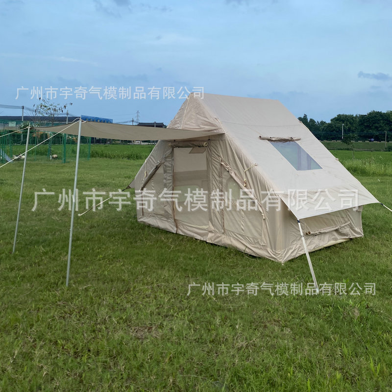Outdoor Camping Inflatable Tent with Canopy, Oxford Cloth, Portable, Foldable, No Assembly Required, Quick Setup, Waterproof