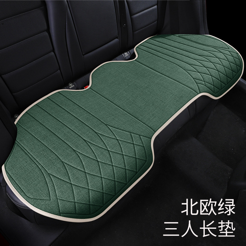 Seat cushion, seat cover, Universal Linen Breathable 3-Piece - nordic-green-three-seat-long-cushion-four-seasons-universal