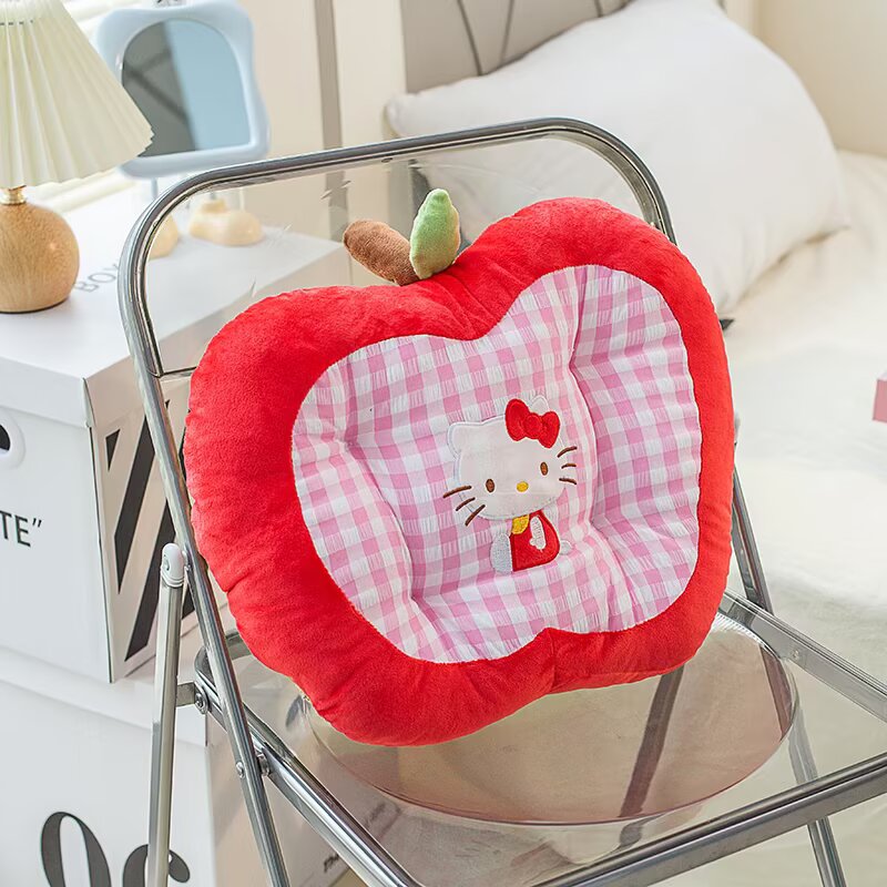 Cojín de manzana japonés pequeño y fresco, cojín de silla de peluche de estilo lindo, cojín de oficina, cojín de trasero sedentario para estudiantes image 2