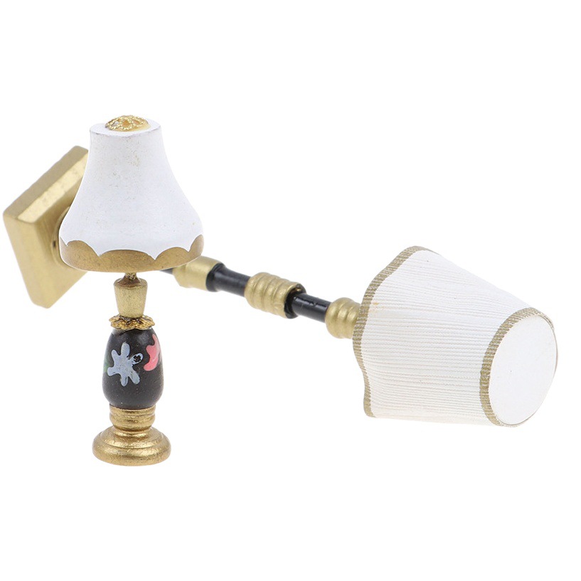 DIY1:12 casa de muñecas mini modelo mini escena apoyos resina lámpara de pie lámpara de mesa no brillante