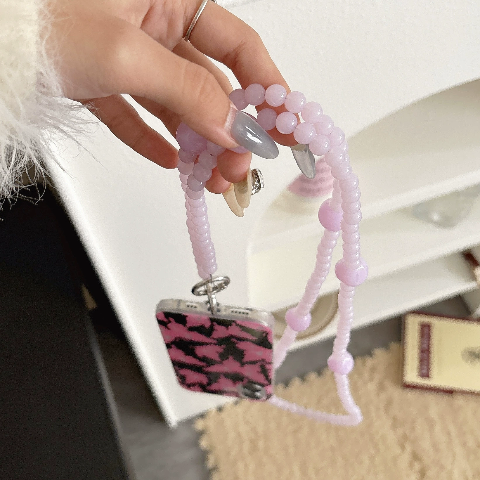 Свежий чехол для телефона, цепь, ремешок для сумки, портмоне, бусин bracelet