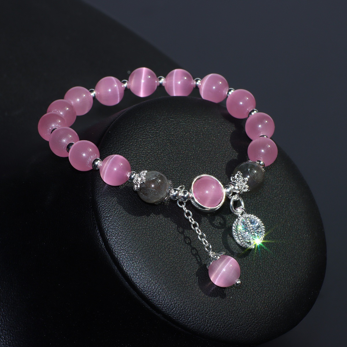 Nouveau Bracelet en pierre œil de chat, Bracelet du même Style pour Temple féminin, cadeau de Collection de bracelets de Style chinois populaire_voghion.com