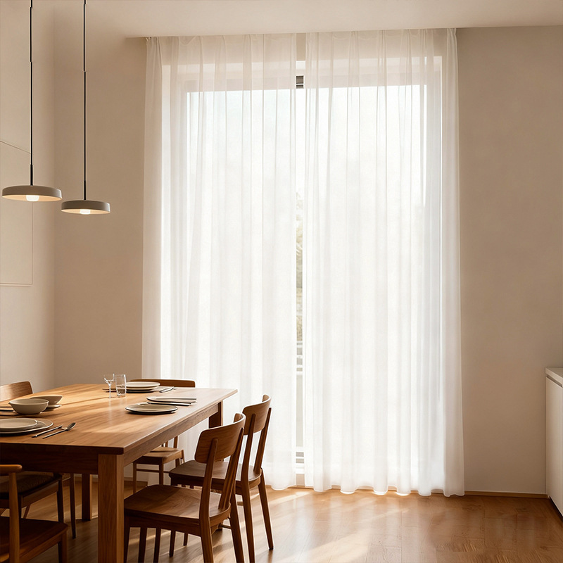 Finished Product in Stock, Cross-Border Plain Color Light-Transmitting but Not See-Through Sheer Curtain, White Privacy Semi-Transparent Curtain, Amazon Finished Product in Stock, Cross-Border Plain Color Light-Transmitting but Not See-Through Sheer Curtain, White Privacy Semi-Transparent Curtain, Amazon