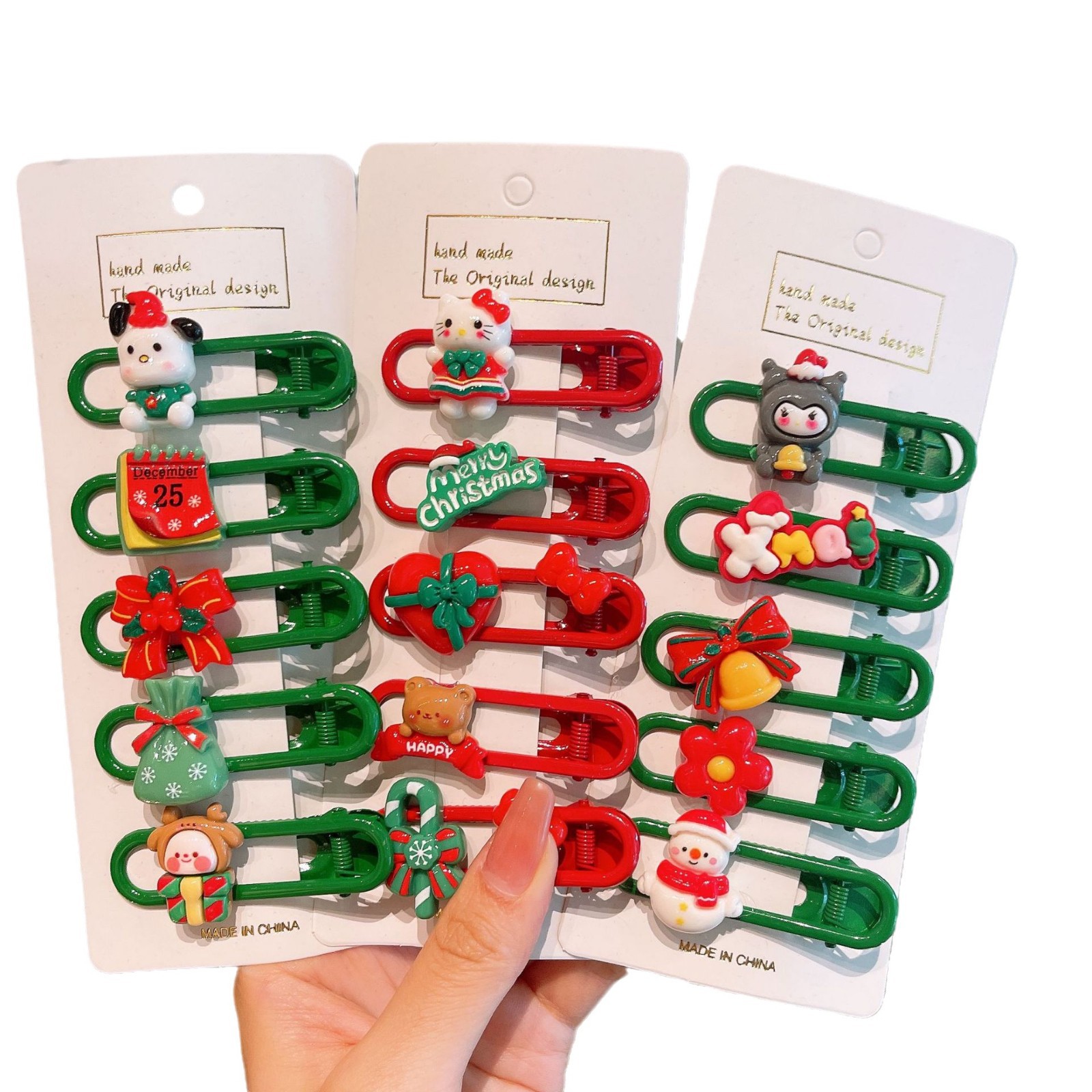 Navidad lindos clips de dibujos animados árbol de Navidad clip de metal clip de clip