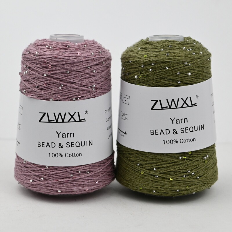100 grams of 420 meters cotton beads sequins lon thread handmade DIY woven beads sequins yarn