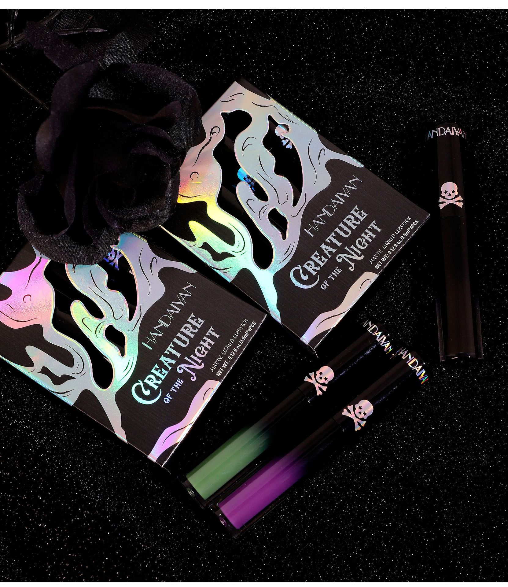 Han Daiyan Matte Glaze Set Gothic Festival Lip Color Halloween Liquid Lipstick_voghion.com