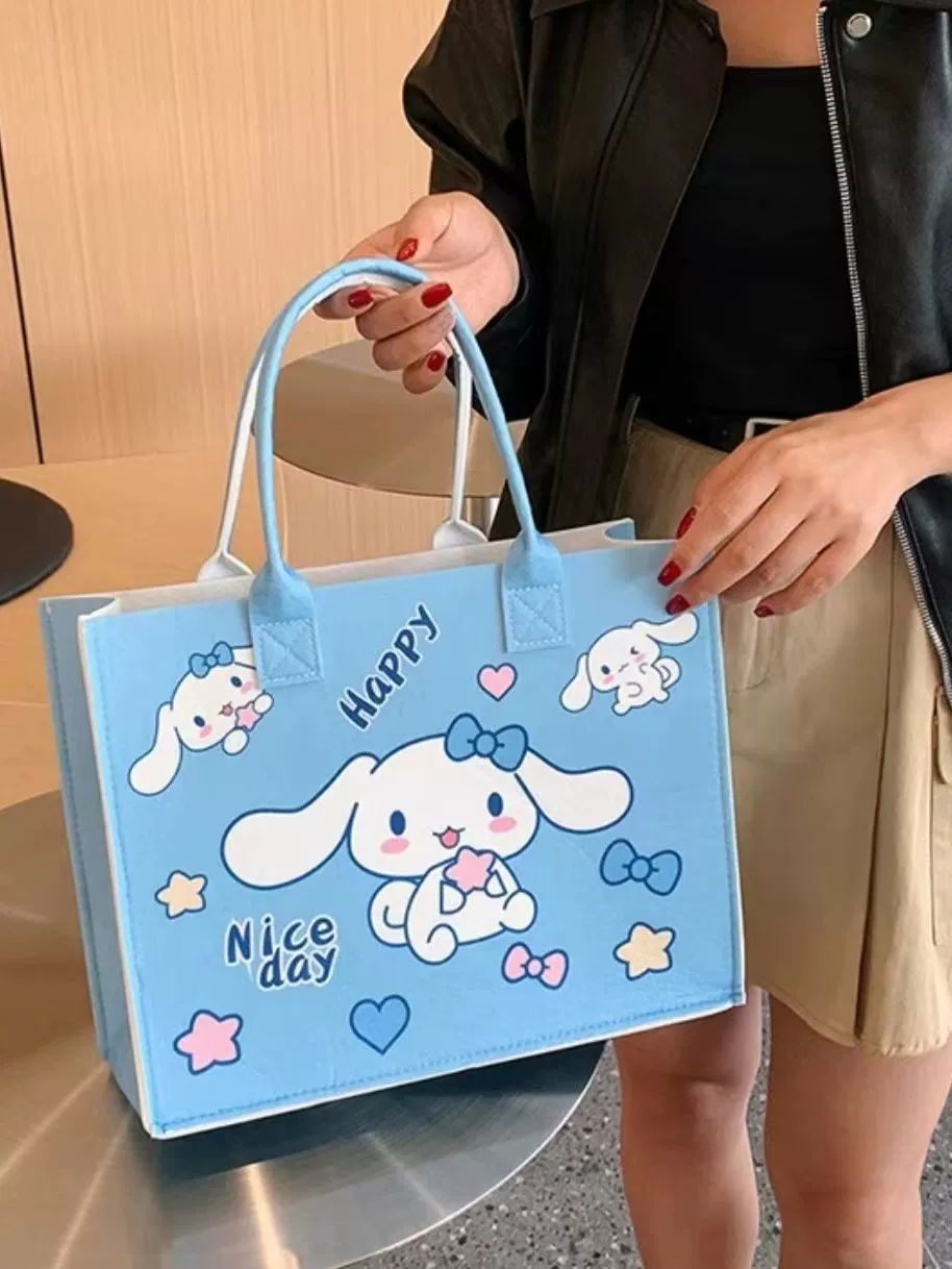 Новая сумка-тоут Sanrio Kulomi с фетровой ручкой и металлическим каркасом, сумка-сюрприз для прямых эфиров