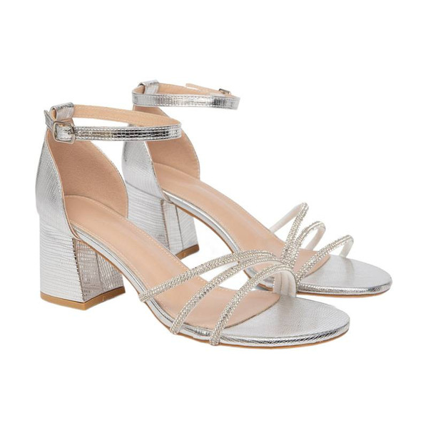 Women's fashionable trend design sandals with rhinestones heels