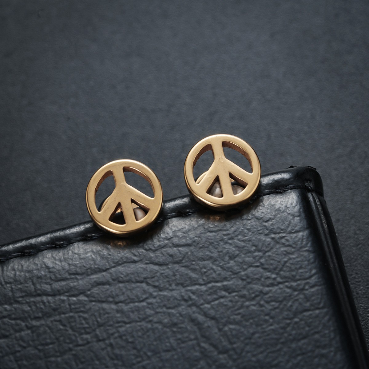 X768-A (Golden Peace Aircraft Earrings)