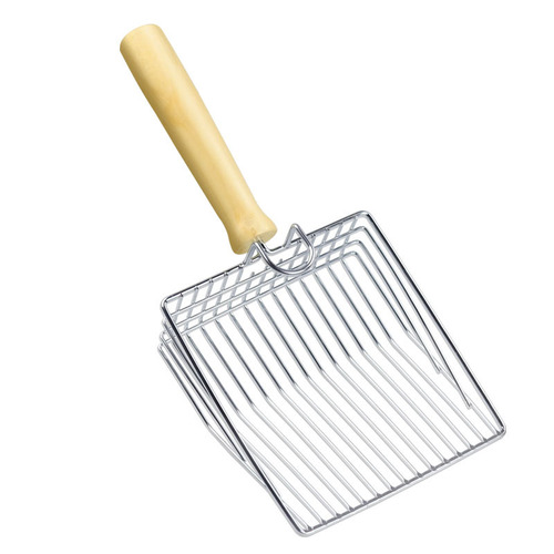 Cat litter shovel manufacturer wholesale large size cat litter shovel with hook stainless steel cat poop shovel artifact cleaning pet supplies