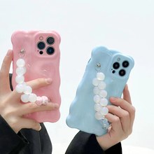 韩国ins粉色手链条适用iPhone16pro max苹果17手机壳14女15高级感