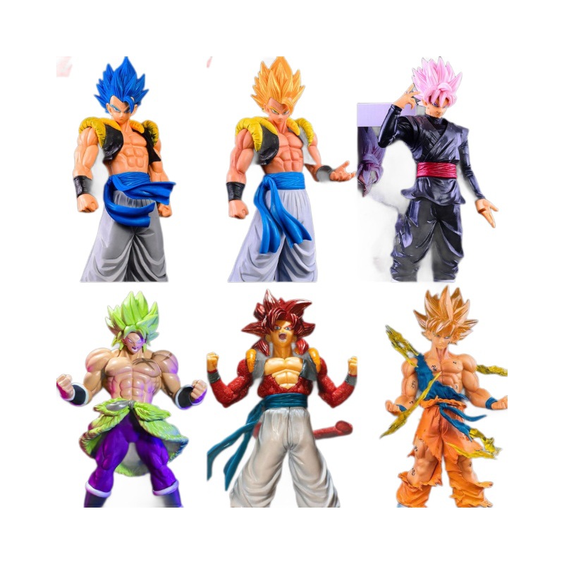 Dragon Ball modelo hecho a mano de juguete Super gran grupo Sun Wukong Vegeta Wu Jita Broli Super cuatro Saiyan