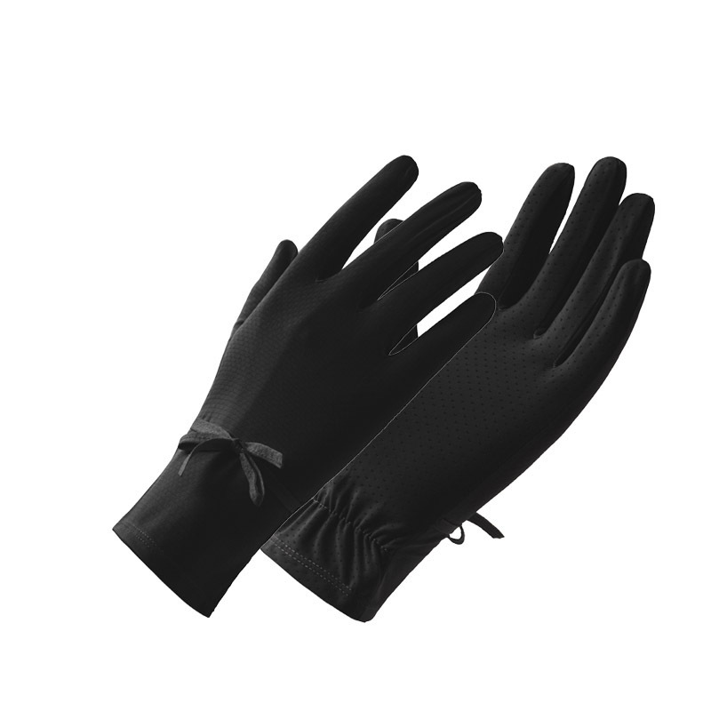 Guantes de protección solar de verano para mujeres anti-UV conducir pantalla táctil transpirable color sólido secado rápido guantes de hielo delgados