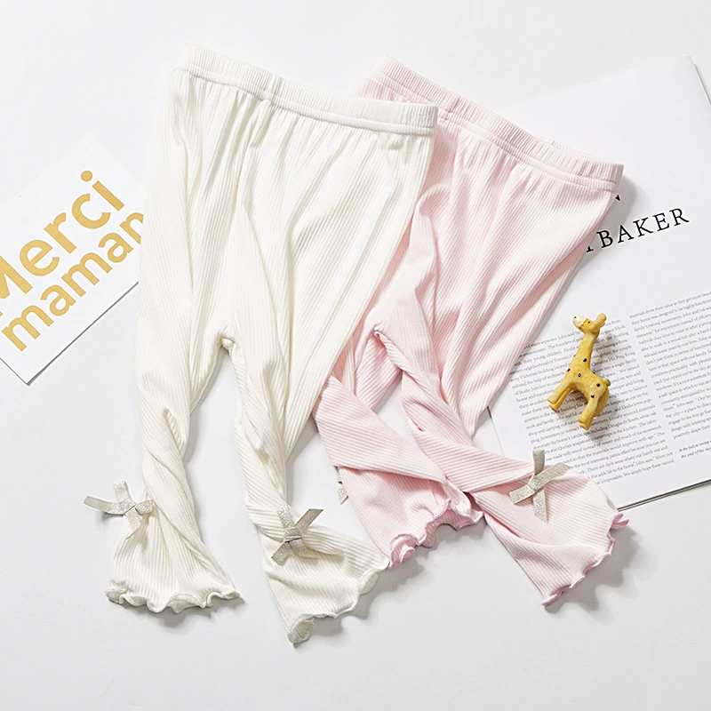 Детские осенние leggings, хлопковые тонкие штаны для девочек, западный стиль (90–150 см)