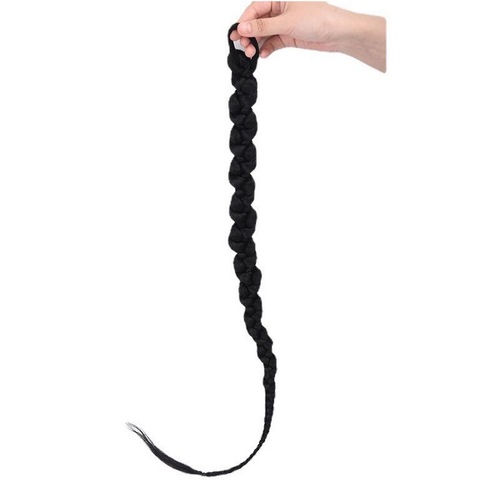 Wig Women's Ponytail Braided Wig, European & American-Style Chic Faux Locs, Trendy Twisted Braid Dreadlock Wig