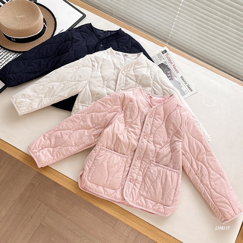 Japanese Children's Clothing Boys and Girls Air Cotton Portable Jacket 2025 Winter New Loose Top 478125