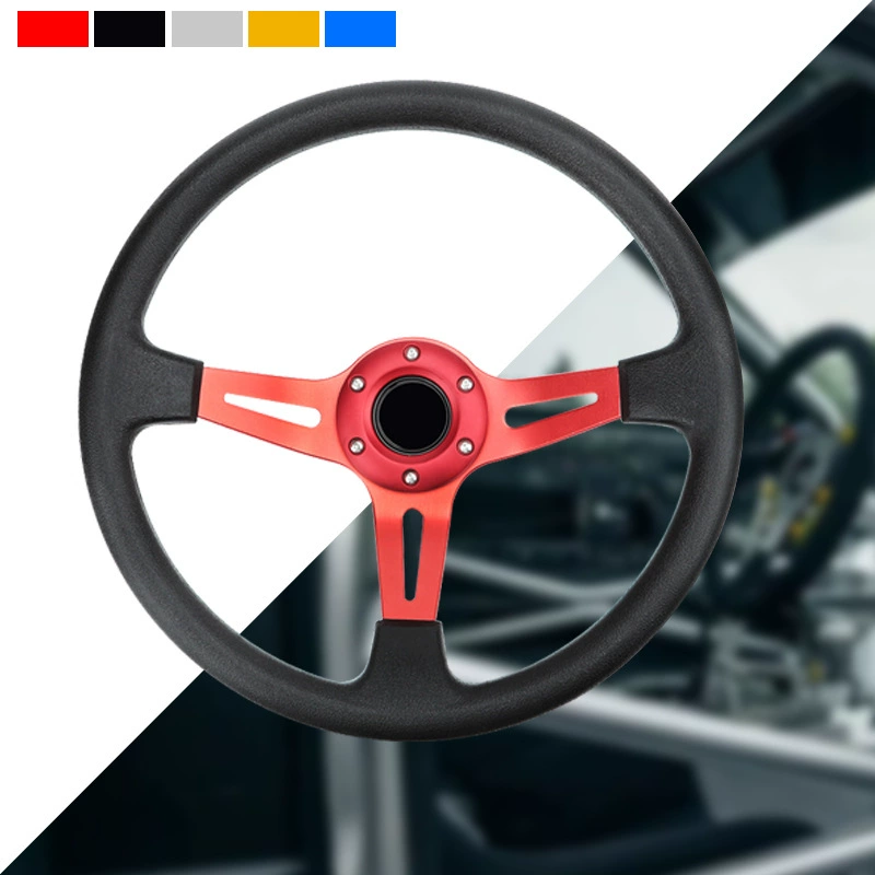 Модификация автомобиля, универсальный руль из искусственной кожи, 350 мм, гоночный конкурс 14inch имитация гонок, трансграничная горячая модель
