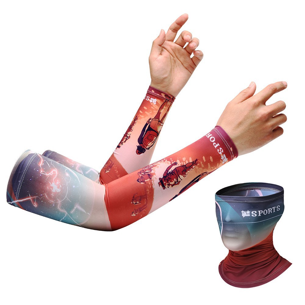 Manga de hielo de protección solar manga hombres y mujeres manga de mano de seda de hielo protección del brazo protección solar verano guantes delgados