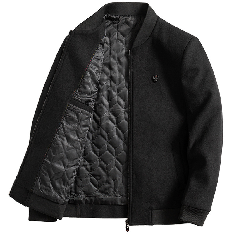2025 New Men's Woolen Jacket, Men's Woolen Coat, Spring and Autumn Trendy Woolen Top, Padded Thickened Baseball Jacket 2025 New Men's Woolen Jacket, Men's Woolen Coat, Spring and Autumn Trendy Woolen Top, Padded Thickened Baseball Jacket