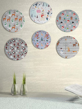 卡通墙饰装饰盘 客厅居家背景墙挂饰 圣诞创意摆件盘子观赏挂盘