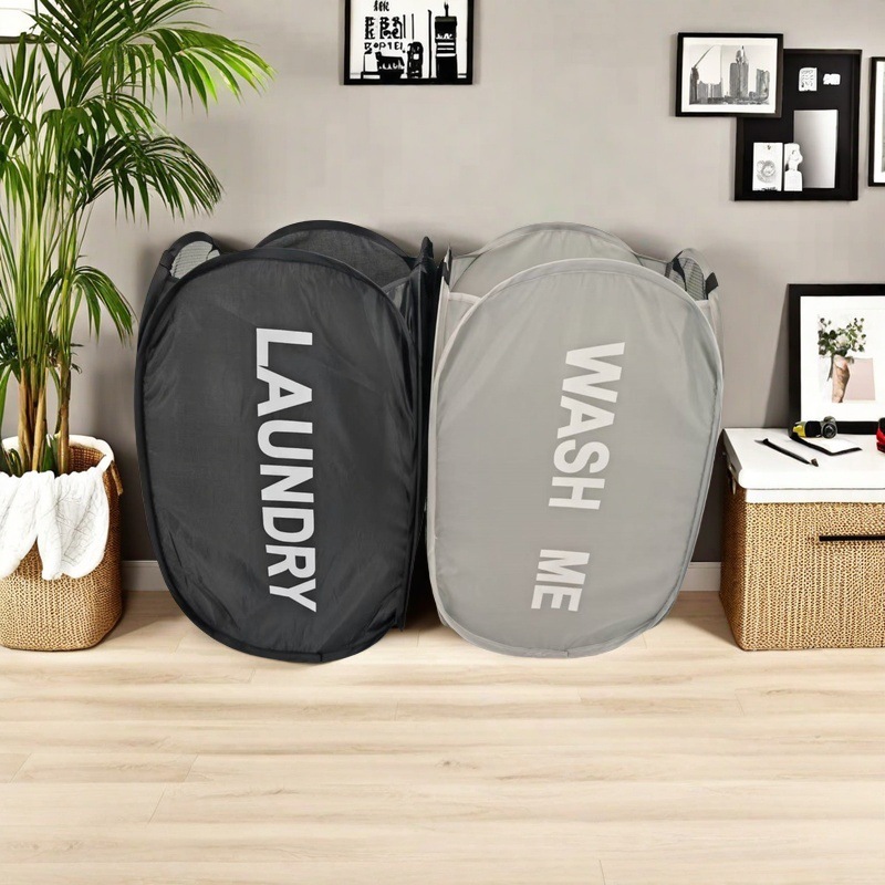 Printed Classification Dirty Clothes Basket Household Bathroom Clothes Storage Basket Toy Storage Basket Portable Folding Laundry Basket