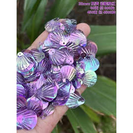 幻彩鱼鳞片大扇形小贝壳亮片 diy手工珠片鲛珠装饰品配件手缝闪片