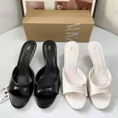 ZA High Heels Women 2025 Spring Summer New Closed Toe Fashion Sandals Stiletto Buckle Pointed Toe Slingback Pumps