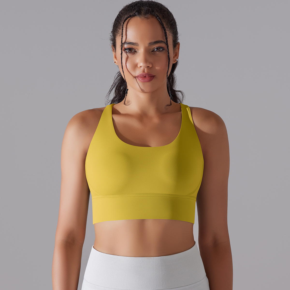 127g Weight Sleeveless Sleeve Length Nylon, Spandex Fabric Type Short Top Length Halter Crisscross Tank Tops Type Fitness, Yoga Occasion U Neck Neckline Solid Color Pattern Sports Style Sports Solid Color Nylon Spandex U Neck Active Tops Halter Crisscross Tank 109