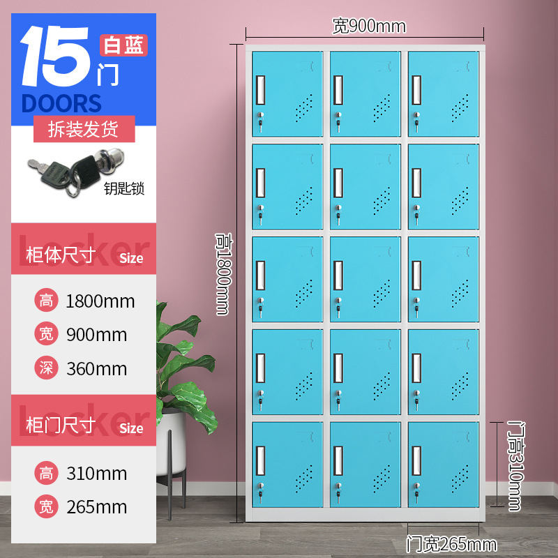 15 puertas Blanco Azul