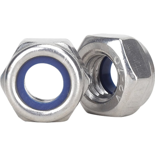 304 stainless steel anti-loosening nut nylon locking nut galvanized loosening nut self-locking nut M4/M5/M6/M8