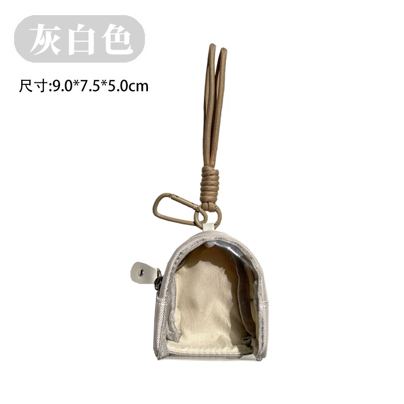 Mini monedero de lona para guardar accesorios de tela oxford resistente al desgaste para auriculares