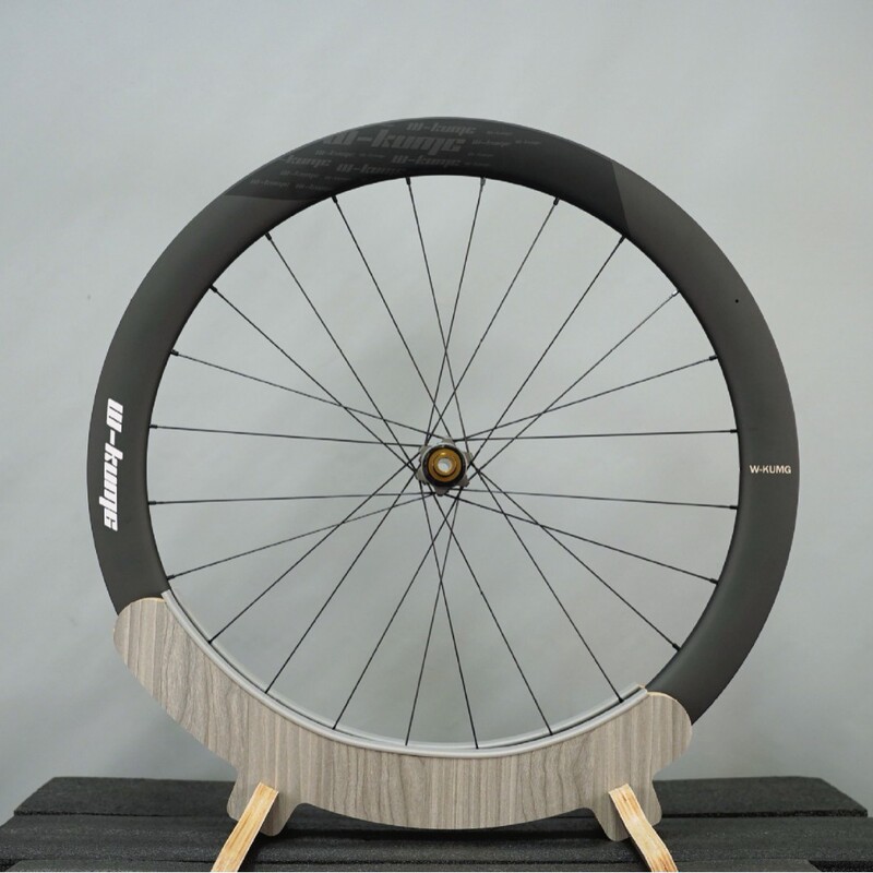 W-Kumg Road Bike Carbon Fiber Wheelset Disc Brake Bicycle 700C Clincher Tubeless Rim Lightweight