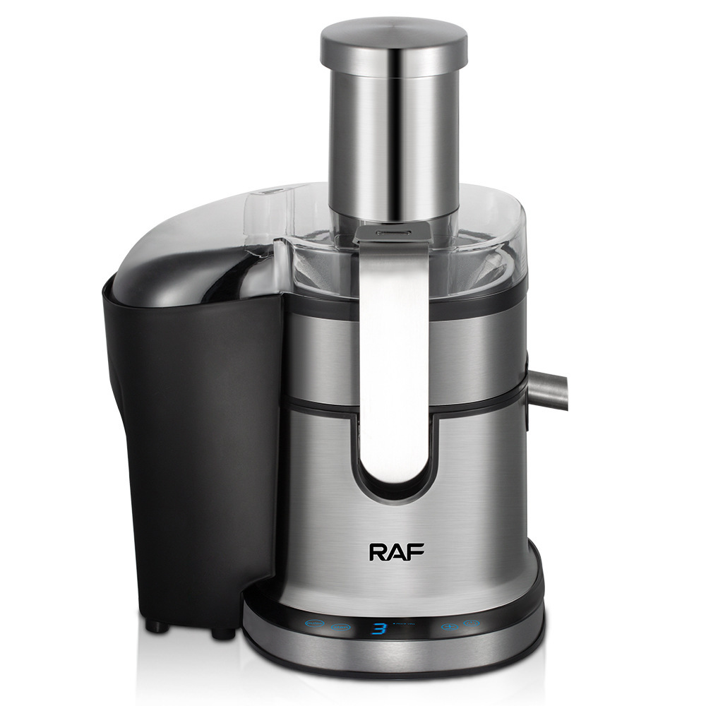 Exprimidor transfronterizo estándar europeo RAF, máquina de jugo de naranja eléctrica recién exprimida multifuncional, máquina de jugo doméstico, máquina de jugo automática