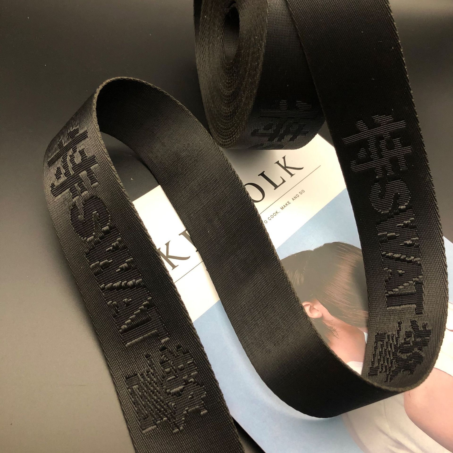 黑色提花swat特警腰带5cm织带涤纶 执勤特勤户外战术保安仿尼龙带