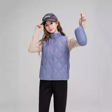 2024秋冬新款羽绒服女马甲背心短款内穿轻薄立领休闲百搭外套无袖