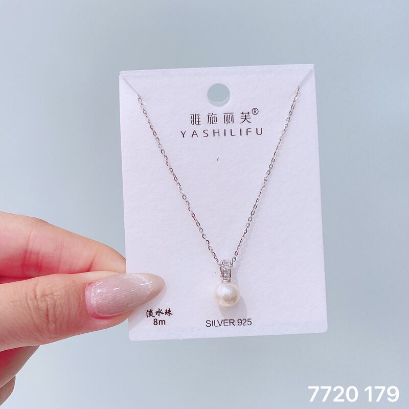 Yashilifu s925 スターリングシルバー新製品ニッチハイエンドジルコンパールネックレス気質ライト高級鎖骨チェーン多用途|undefined
