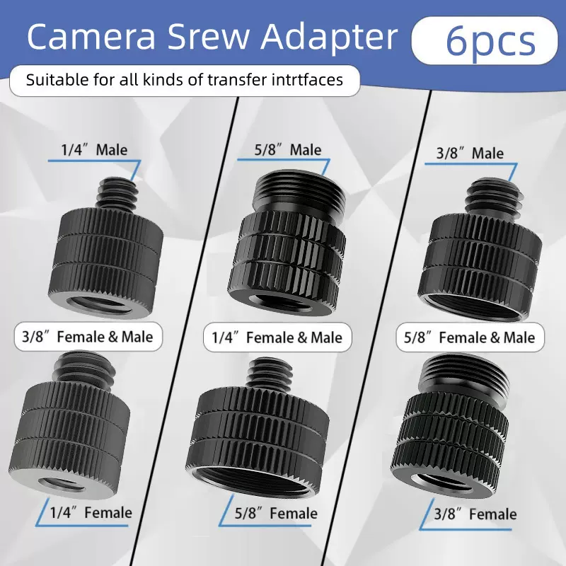 1/4螺丝转接3/8魔术手运动麦克风摇臂支架手拧螺丝摄影相机配件