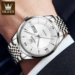 A unisex OLEVS brand automatic mechanical watch for students, suitable for men, with a business style.