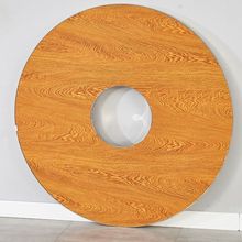 商用转盘圆桌火锅折叠圆桌电磁炉一体餐桌面中间开孔家用