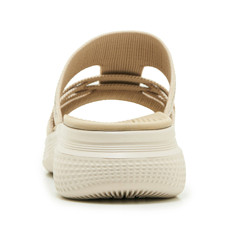 Dép sandal nữ xỏ ngón đế bệt đính đá lấp lánh — màu nâu, màu đen, xanh lam, màu mơ chi tiết 30