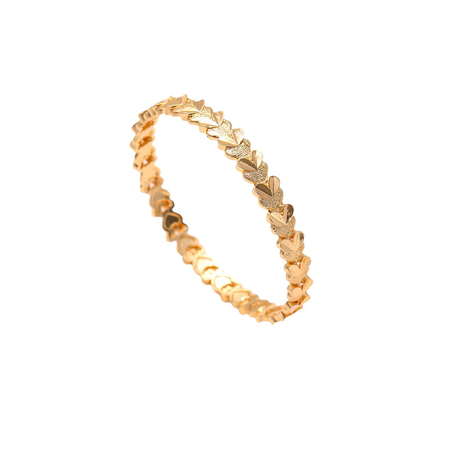 Oriente Medio transfronterizo moda europea y americana un brazalete de flores de automóvil en forma de corazón Dubai moda de citas femeninas joyas de alta calidad