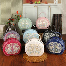 手工包包diy自制材料礼物中圆包大容量学生编织单肩斜挎包新款