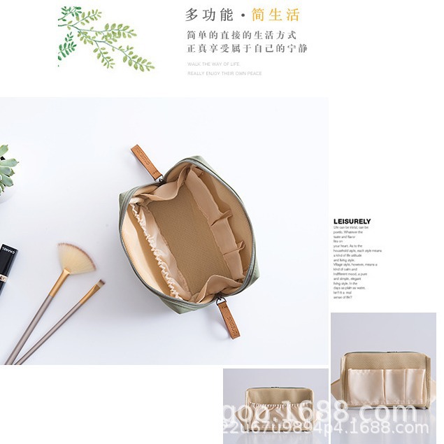 携帯韓国の口の赤い包みの化粧袋の簡単な化粧袋の旅行はミニ旅行の化粧品の収納袋を持って卸売りします。