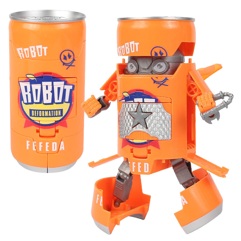Bebida botellada Coca-Cola Mechanic Robot para niños de transformación juguete modelo samurai cerebro